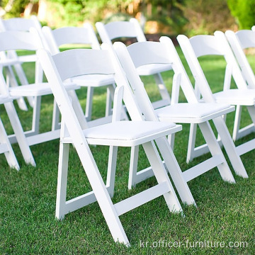 야외 정원 웨딩 이벤트 플라스틱 야외 접이식 의자